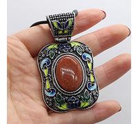 Cristal Lapislázuli Turquesas Pendentif Colliers pour Femmes Hommes-Sable d'or