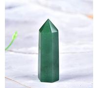Cristal natural Aventurina Punto de cuarzo Piedra Prismas hexagonales 50-80mm Obelisco Varita Tratamiento Piedra Regalo de bricolaje 1PC-green light_50-60mm