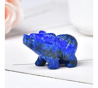 Cristal Natural Cuarzo Rosa Amatista Oso Animales Piedra Curativa Decoración Del Hogar Artesanía Adornos Figurita Regalo,Lapislázuli,1 PC