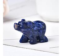 Cristal Natural Cuarzo Rosa Amatista Oso Animales Piedra Curativa Decoración Del Hogar Artesanía Adornos Figurita Regalo,sodalita,1 PC