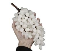 Cristal natural, jade, uvas, adornos de decoración del hogar, decoraciones navideñas, una gran cadena de 100 pastillas blancas con corazones
