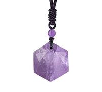 Cristal Natural piedra de cuarzo amatistas Reiki Árbol de la vida hexágono corazón Chakra piedra colgante alambre envuelto joyería,Amatista 22