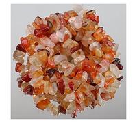 Cristal natural Rough 5-8 mm Irregular Freeform Agata Roja Chips Peeds de grava de piedra para joyas que hacen collar de bricolaje de bricolaje de bricolaje a mano Decoración del hogar (Tamaño: 33