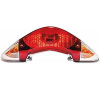 Cristal o Tulipa de Piloto de Luz Trasera compatible con Yamaha Jog 50 RR color rojo y blanco