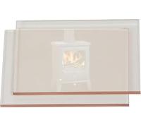 Cristal para estufas, chimeneas y hornos. Resistente al fuego y el calor extremo de hasta 700º. (20 x 10)