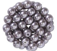 Cristal Perlas de Cera Ã ˜ 6 mm Plateado