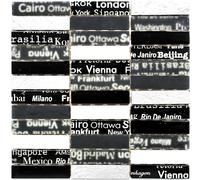 Cristal Piedra Negro Blanco Mosaico City Ducha Fliesenspiege WB87-39 1 Mate
