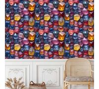Cristal Piedra Papel Pintado Autoadhesivo Pelar y Pegar Colorido Diamante Papel de Pared Adhesivo Muebles Mate Removible Impermeable Wallpaper Decorar Pared Salon Dormitorio Cocina Pegatina 0.4x3 m