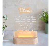 Cristal Plaque Lámpara LED con Nombres de Alumnos y Foto - Regalos para Profesores Personalizados - Lamparas Personalizadas y Placas Personalizadas Fin de Curso y Día del Maestro