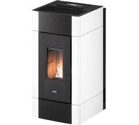 CRISTAL Plus 9 - Estufa de pellets canalizada 8,5 kW depósito 17 kg Volumen calefactable 238 m3 metal blanco