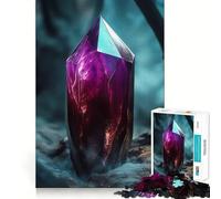 Cristal púrpura místico en Bosque Oscuro, Rompecabezas de 1000 Piezas para Adultos, Regalo, Juego Mental, Juguete para Compartir, Corte preciso, Sorpresa de cumpleaños (50x75cm)