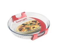 Cristal Quiche Flan Tarta Tapas Postre Asado Horneado Plato de Servir Tamaño a Elegir - Large 32cm