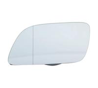 Cristal Retrovisor para VW Polo 2002-2005 Espejo Retrovisor con Calefacción Y Placa Base Trasera Cristal Espejo retrovisor Exterior(Left)