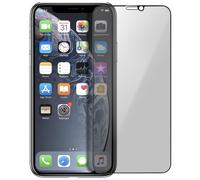 Cristal templado antiespías 9H biselado para iPhone XR - Marco negro