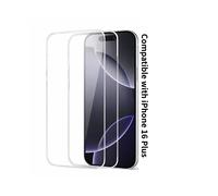 Cristal templado iPhone 16 Plus 6,7 pulgadas 2 piezas - Protector de pantalla HD transparente 9H antiarañazos