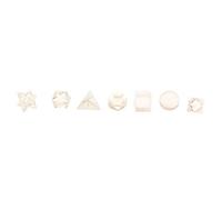 Cristal transparente Cuarzo Bolsillo Palma Piedras Reiki Sólidos plantónicos Conjunto de geometría sagrada Tumbled/Merkaba Star Estatua Piedras preciosas para equilibrar/Meditación"Blessfull Healing"