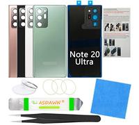 Cristal trasero de repuesto para Galaxy Note 20 Ultra con lente de cámara preinstalada, todo el adhesivo, manual de instalación y herramientas de reparación para Samsung Galaxy Note 20 Ultra SM-N985