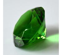 Cristal Verde Esmeralda Pisapapeles Cristal Tallado Gran Diamante Gigante Piedra Preciosa 50 Mm Isla Esmeralda