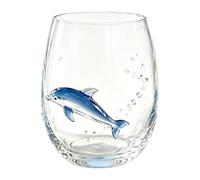 Cristalería artesanal 2D de pulpo con anillos azules, vidrio para beber de pulpo oceánico, taza de cóctel náutica hecha a mano, regalo de decoración oceánica inspirado en animales marinos, H