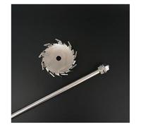 Cristalería de Laboratorio 1 juego de agitador de disco dentado de acero inoxidable 304 de 3 a 10 cm con varilla agitadora.(5cm paddle with rod)