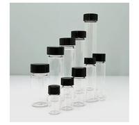 Cristalería de Laboratorio Botella de reactivo de vidrio transparente/marrón con tapa de plástico y tapón de rosca, 3 ml, 5 ml, 10 ml, 15 ml, 20 ml, 30 ml, 40 ml y 50 ml (20 unidades/lote)(30ml clear)
