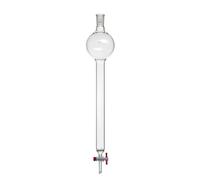 Cristalería de Laboratorio Columna de unión 24/40 con esfera de almacenamiento y placa de arena G2, sin conexión, apertura de válvula de 2 mm(C394620C)
