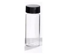 Cristalería de Laboratorio Lote de 20 unidades de botellas de vidrio transparente/marrón de 3 ml, 5 ml, 10 ml, 15 ml, 20 ml, 30 ml, 40 ml y 50 ml, con tapa de plástico y tapón de rosca.(5ml clear)