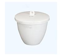 Cristalería de Laboratorio Lote de 5 crisoles cerámicos de alta temperatura con tapa for laboratorio. Crisol de porcelana.(150ml)