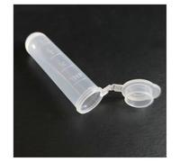 Cristalería de Laboratorio Tubo de centrífuga de laboratorio de plástico de fondo redondo con tapa de junta (2 ml, 5 ml, 7 ml, 10 ml, 15 ml, 100/200/300/500 unidades)(5ml 300pcs (Mark4ml))