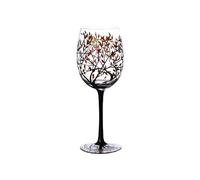 Cristalería Four Seasons Tree - Copas De Vino Pintadas A Mano | Copas De Vino Pintadas A Mano | Copas Pintadas Artesanalmente De Árbol, Copas De Vino De Arte, Copas De Vino Lolita, Vasos De Vidrio Gra