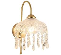 Cristales Amplio de pared, apliques de pared de pared de pared moderna de luz de oro modernos 1 luces Luces de pared Moderna luz decorativa interior para corredor, dormitorio, sala de estar, cama,