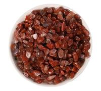 Cristales crudos naturales a granel ágata roja piedra rota paisaje ornamentos decorativos macetas acuario piedra decorativa adornos artesanales Piedras y cristales(7-9mm1000g)