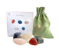 Cristales de boda - Selección premium de 5 piedras diseñadas en Reino Unido para calidez emocional, verdad interior, amor propio, claridad, intuición, viene con bolsa de regalo, guía de bienestar y