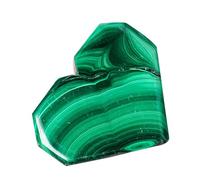 Cristales de malaquita - Corte pulido de piedra cruda de cristal de malaquita en forma de corazón, rebanada irregular de malaquita, pieza de arte de cristal de malaquita verde para decoración del
