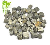 Cristales de pirita de hierro natural de 100 g, pequeños tontos a granel, cuarzo dorado, piedra pulida para manualidades de decoración de bricolaje