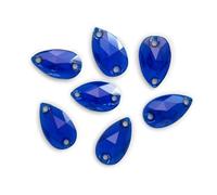 Cristales de resina con forma de lágrimas, de la marca Eimass, para coser o pegar, 50 unidades, azul zafiro, 17 x 28mm