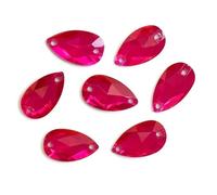 Cristales de resina con forma de lágrimas, de la marca Eimass, para coser o pegar, 50 unidades, Hot Pink Teardrop, 11 x 18 mm