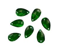 Cristales de resina con forma de lágrimas, de la marca Eimass, para coser o pegar, 50 unidades, verde esmeralda, 11 x 18 mm