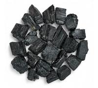 Cristales de turmalina negra rugosa - Piedras de turmalina negra natural cruda a granel - Cristal curativo, 1-2", Turmalina negra, turmalina negra