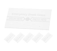 Cristales Emergencia para Pulsador Manual Alarma, Repuesto 6 Piezas