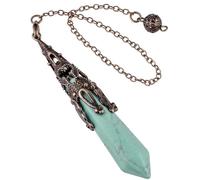 Cristales espirituales puntiagudos para suministros de brujería, péndulos de herramienta de adivinación, péndulos de cristal para radiestesia, piedras preciosas puntiagudas, b