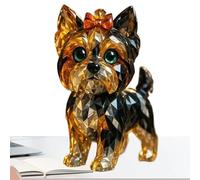 CRISTALES Figuras de animales: coleccionables de vidrio detallado, adornos de escritorio que ahorran espacio | Estatua artesanal en miniatura, linda decoración de mesa para la sala de inicio exhibe ad