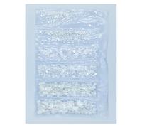 Cristales Hotfix Mezcla luminosa fluorescente SS6-SS20, sin fijación por calor, diamantes de imitación de neón, decoraciones noctilucentes for uñas(White,Packing 2 10gram)