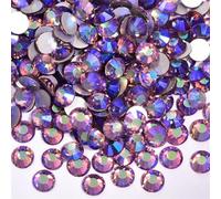 Cristales Hotfix No Hotfix Rhinestone Glitter Rhinestones Crystal Strass Diamond Nail Charms Nail Art Decoraciones(Lt.amethyst AB,SS12-1440pcs)