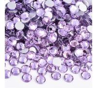 Cristales Hotfix No Hotfix Rhinestone Glitter Rhinestones Crystal Strass Diamond Nail Charms Nail Art Decoraciones(Lt. Violet,SS30-288pcs)