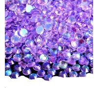 Cristales Hotfix No Hotfix Rhinestone Glitter Rhinestones Crystal Strass Diamond Nail Charms Nail Art Decoraciones(Lt. violet Aurora,SS6-1440pcs)