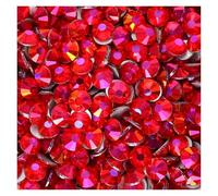 Cristales Hotfix Piedras de imitación SS3-SS30 sin fijación por calor, cristales con base plana, gemas for uñas, diamantes de imitación adhesivos(RED,SS10-1440PCS)