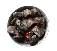 Cristales Naturales a Granel Muestra de Mineral de Piedra de Sangre Africana Natural, Cristal en Bruto, Piedra triturada, Piedra desmagnetizada, Adornos de Cristal Piedras Curativas(2-3cm/500g)