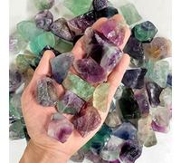 Cristales naturales de fluorita arcoíris crudos, piedras en bruto, cristales minerales, especímenes coleccionables para decoración del hogar, 50 g