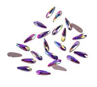 Cristales planos Hotfix Strass, No tamaños múltiples Crystal AB de los diamantes artificiales la gota agua parte posterior plana del Hotfix